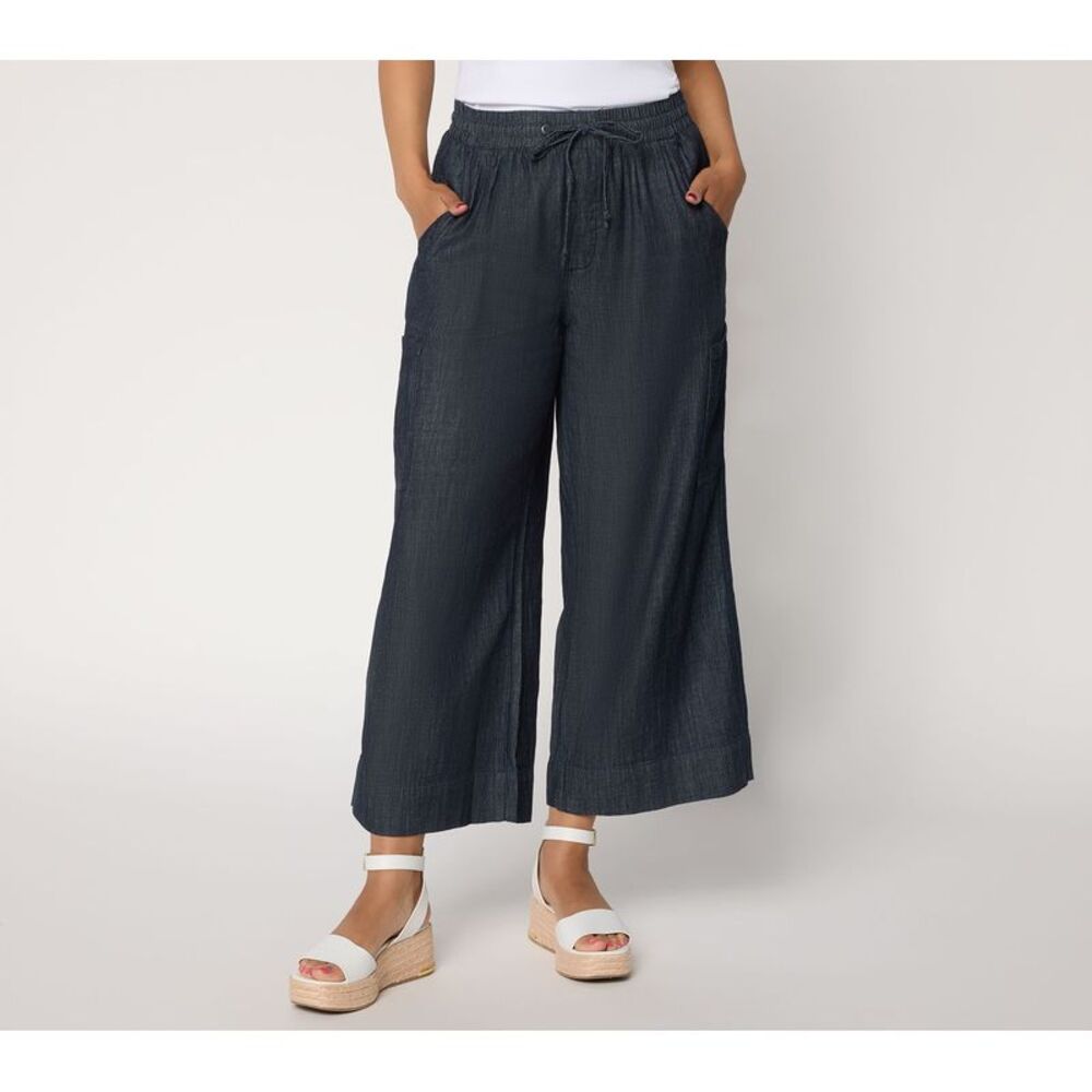NYDJ Women's Pants Sz XS Make Your Selection: Whitney Pull-On Cargo Blue A733228